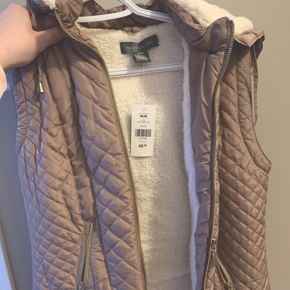 🧸Tan Waffled Sherpa Vest 🧸 - Picture 1 of 3